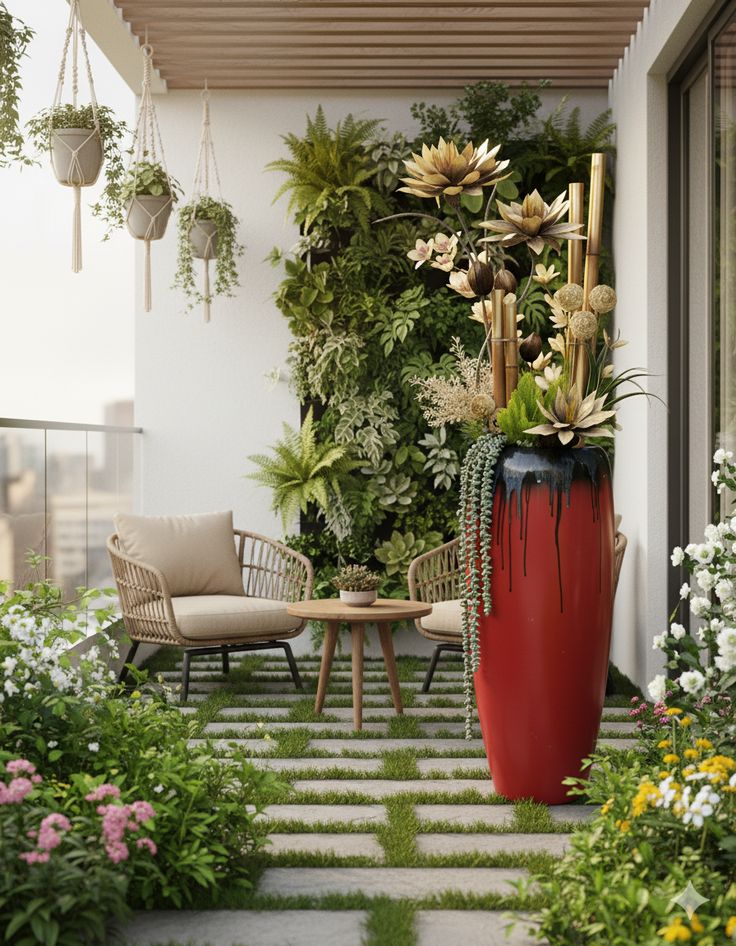 🌸 ۱۰ ایده الهامبخش برای طراحی بالکن و فضای سبز در آپارتمانهای شهری